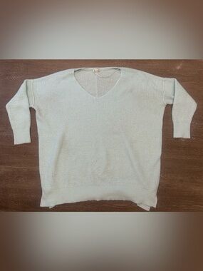 INTIMATELY FREE PEOPLE LIGHT BLUE WAFFLE KNIT OVERSIZED SWEATER - M/L SKU:231